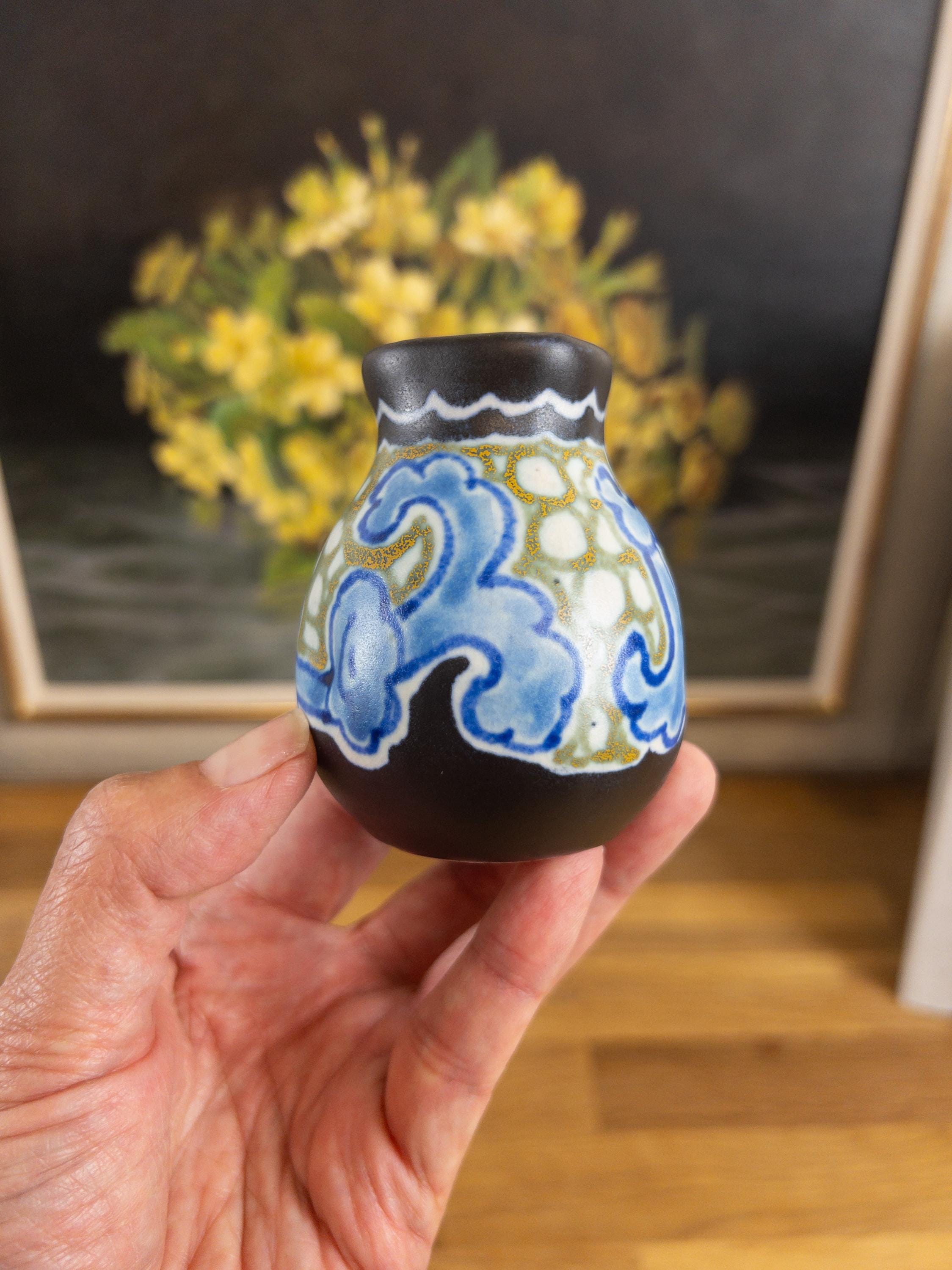 フラワーベース　アールデコ　オランダ陶器　花瓶　ゴーダ　アールヌーボー フラワーベース オランダ陶器 ゴーダ窯 アールデコ アールヌーボー