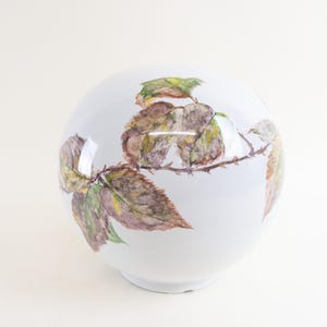 Beautiful Hand Painted 1950s Ball-Shaped Lamp Base - Ball Pearl Lamp Base Only