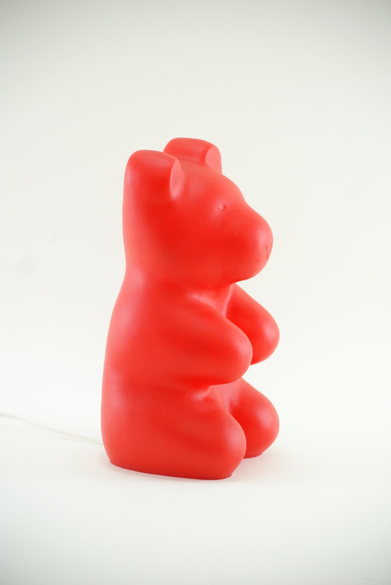 Designer Heico Red Gummy Bear Bedside Lamp 