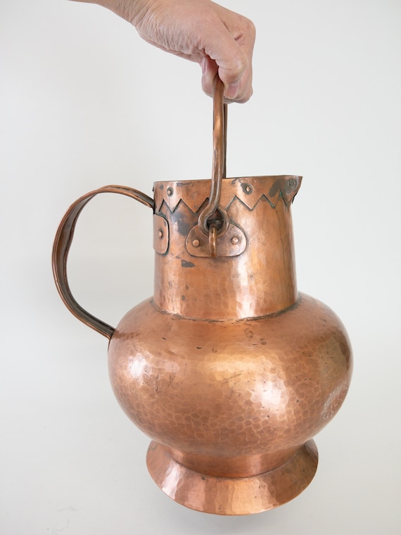 中東　南アジア　インド　真鍮製　水差し　ロタ　骨董品　ハンドメイド 水差し インテリア インド 中東 アジア 銅 真鍮 アンティーク