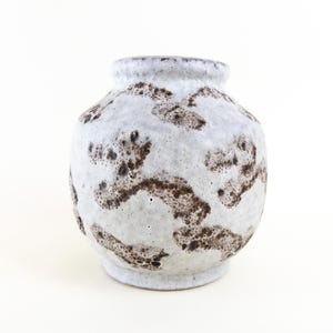 West German Pottery - Bay Keramik Foamy Fat Lava Ball Vase - Mid Century Ceramic - Bay 563-14