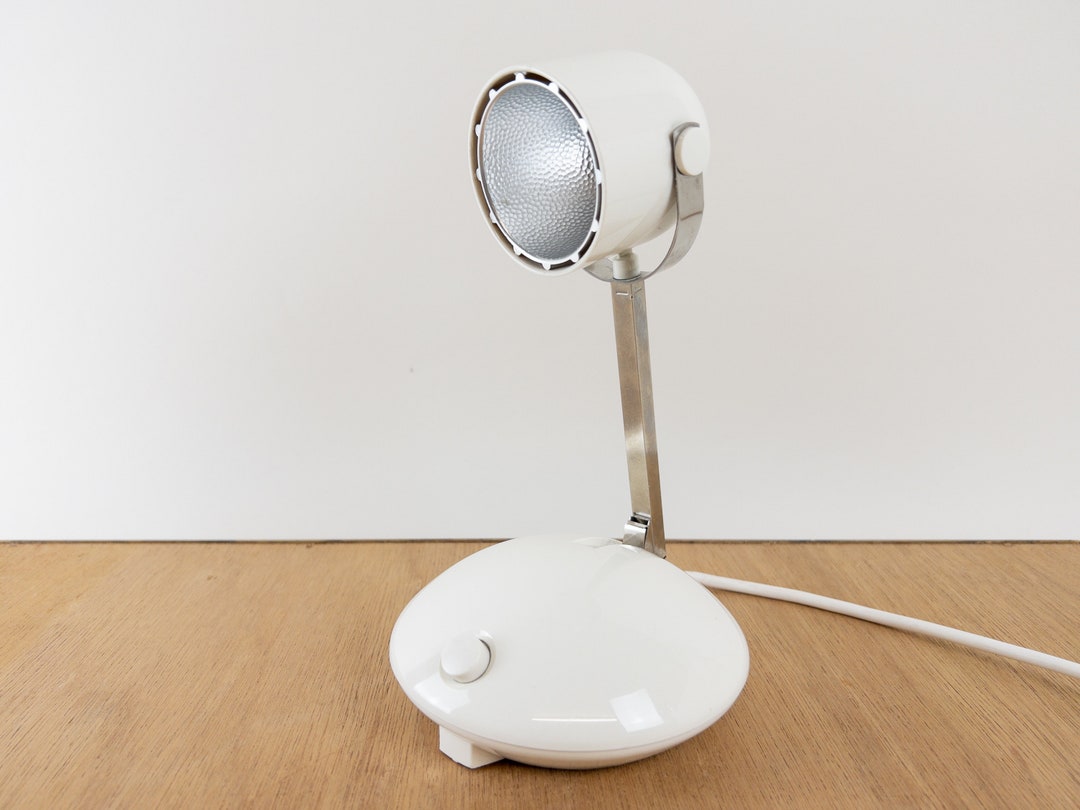 White Telescopic Desk Lamp Retro Space Age Adjustable Desk Etsy