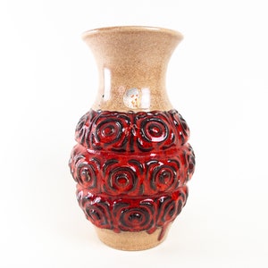West German Pottery - Ü-Keramik Uebelacker Ceramic Vase -  Form 1475/21 - Made in Germany