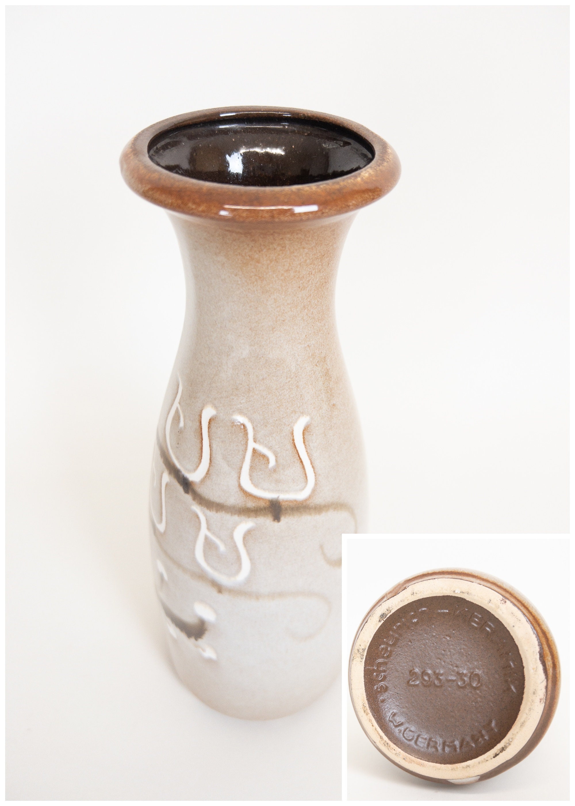 Scheurich 西ドイツ陶器花瓶 293-30：ヴィンテージアート