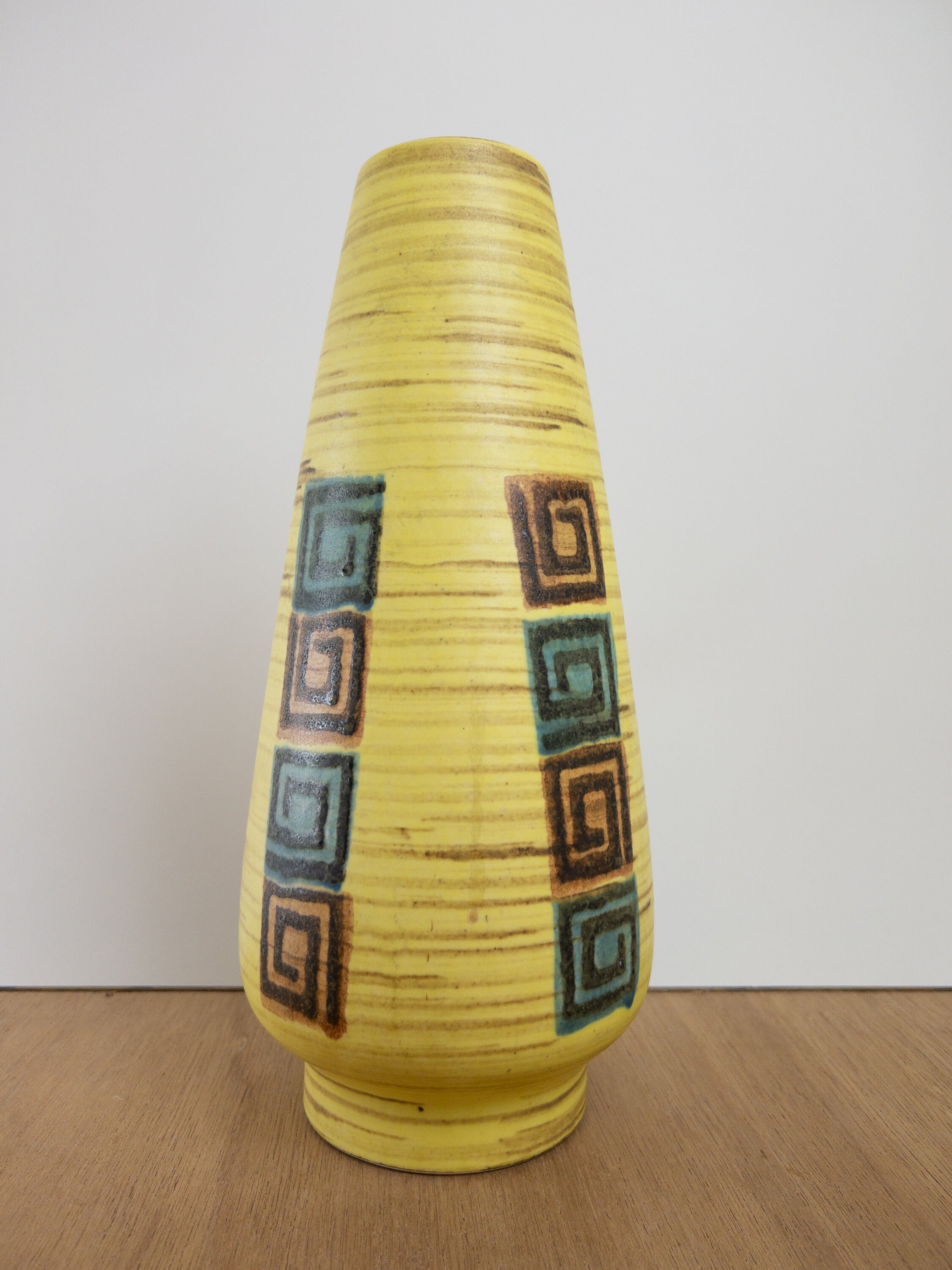 Vintage Dümler Breiden Flowerpot 70s Brown/beige/yellow