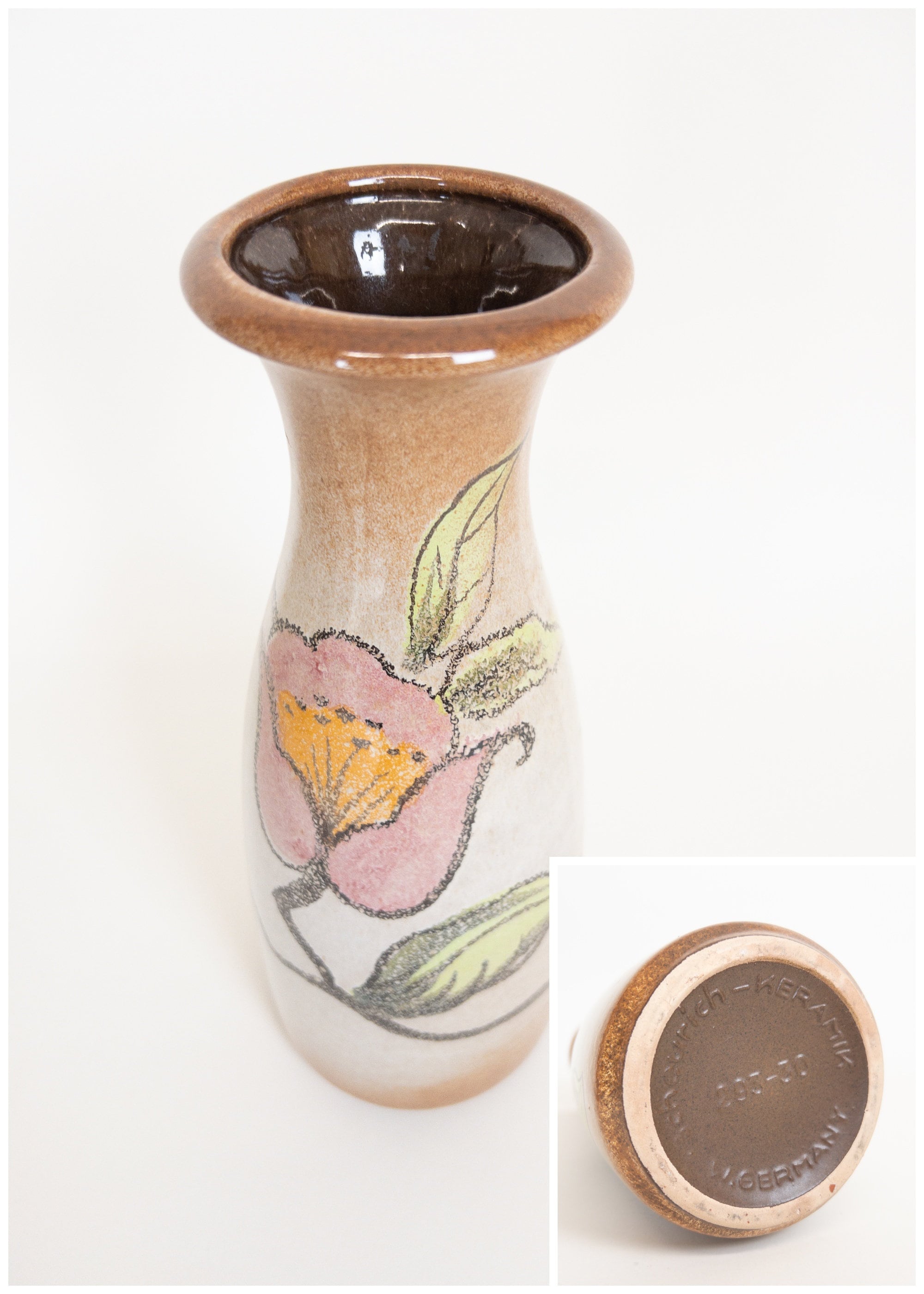 Scheurich 西ドイツ陶器花瓶 293-30：ヴィンテージアート