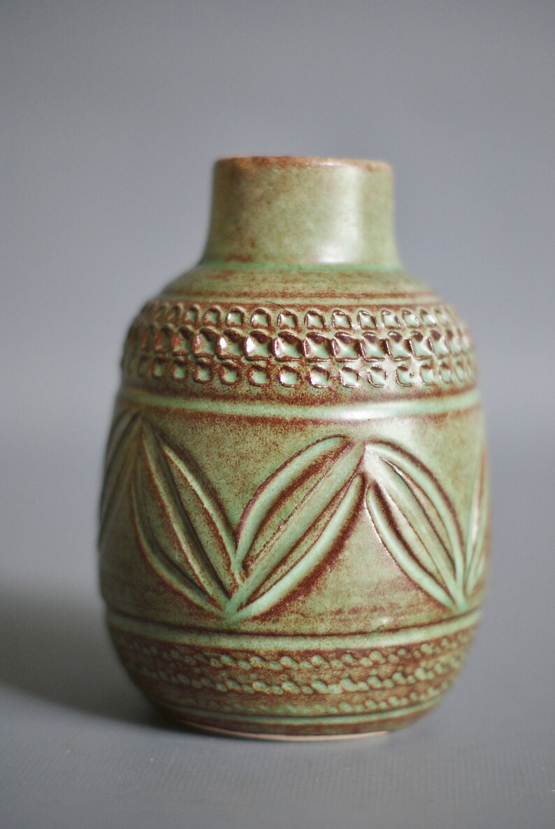 Green German Floor Vase Green Vase Large West German Pottery Vase