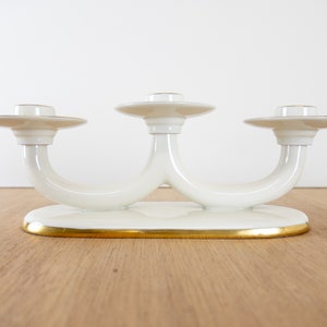 Bavarian Porcelain Candelabra - German Art Deco Candle Holder