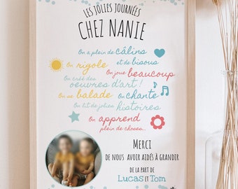 Cartaz de agradecimento para babá/creche/mãe - A4 personalizado