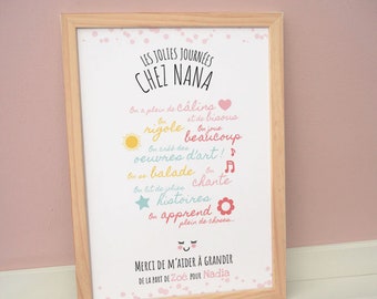 Poster / personalized nanny frame - A4