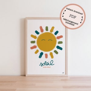 Póster de otoño imprimible en formato PDF A4/A3 - Arcoíris