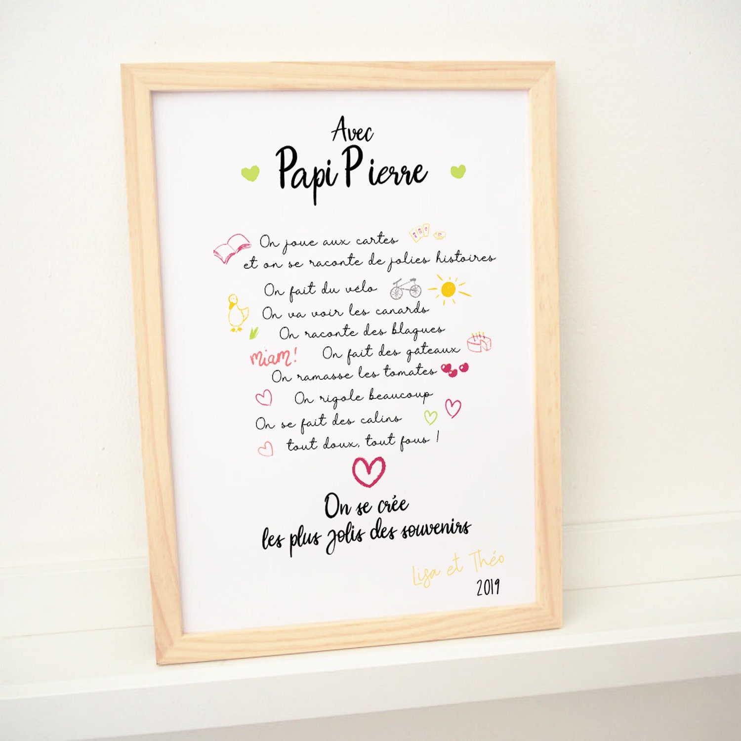 Affiche/Cadre Cadeau Bonne Fête Papi