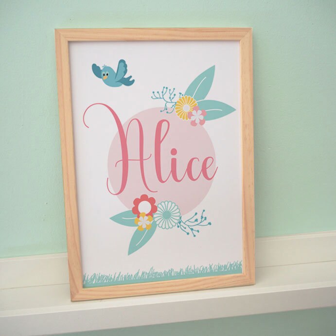 Affiche/Cadre Printemps - Personnalise A4