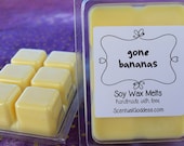 GONE BANANAS Soy Wax Melts - Yummy Banana Scented Tarts, Home Fragrance Bars for Your Wax Warmer