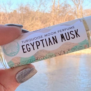 EGYPTIAN MUSK Perfume Oil - Light Clean Unisex Musk Scented Cologne Cleopatra Body Oil - Handmade Scentual Goddess Perfume by Turquoise Moon