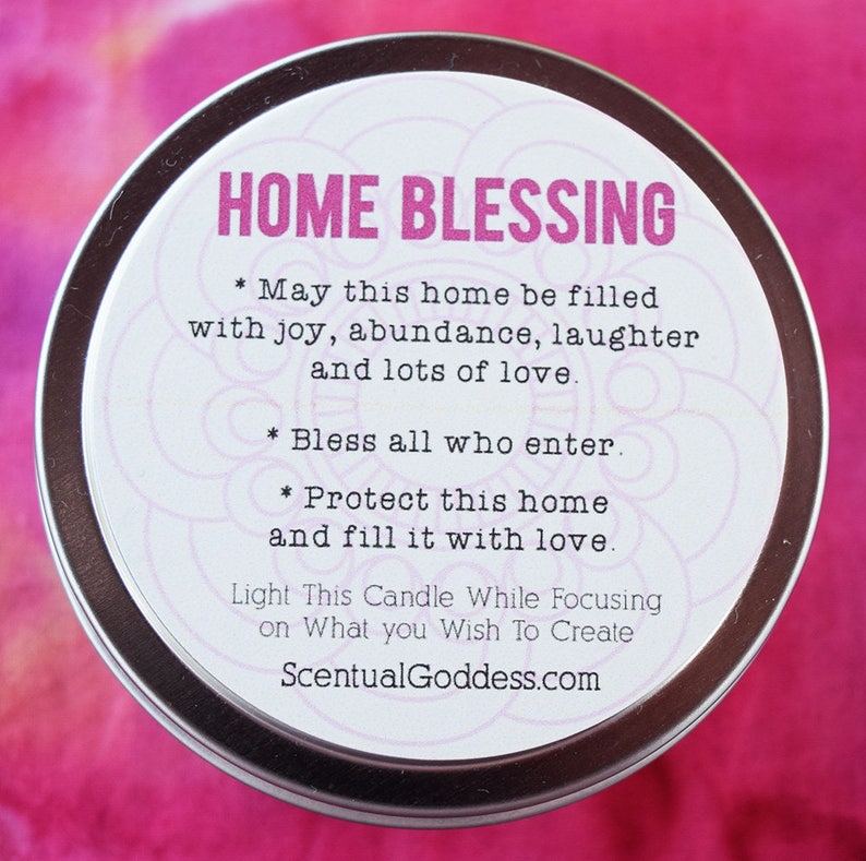 HOME BLESSING Candle Housewarming Gift Send Good Vibes and Etsy
