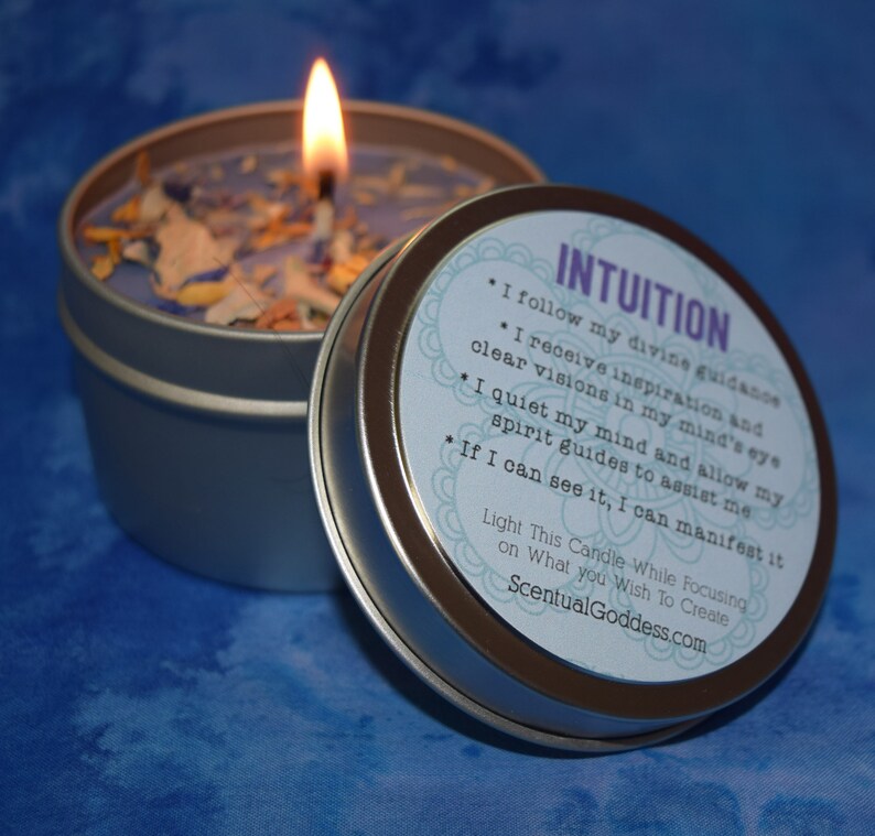 INTUITION Candle Herbal Intention Candle to Use with Etsy