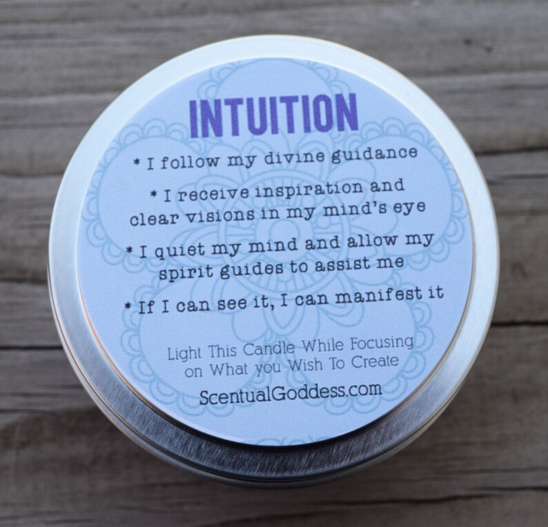 INTUITION Candle Herbal Intention Candle to Use with Etsy