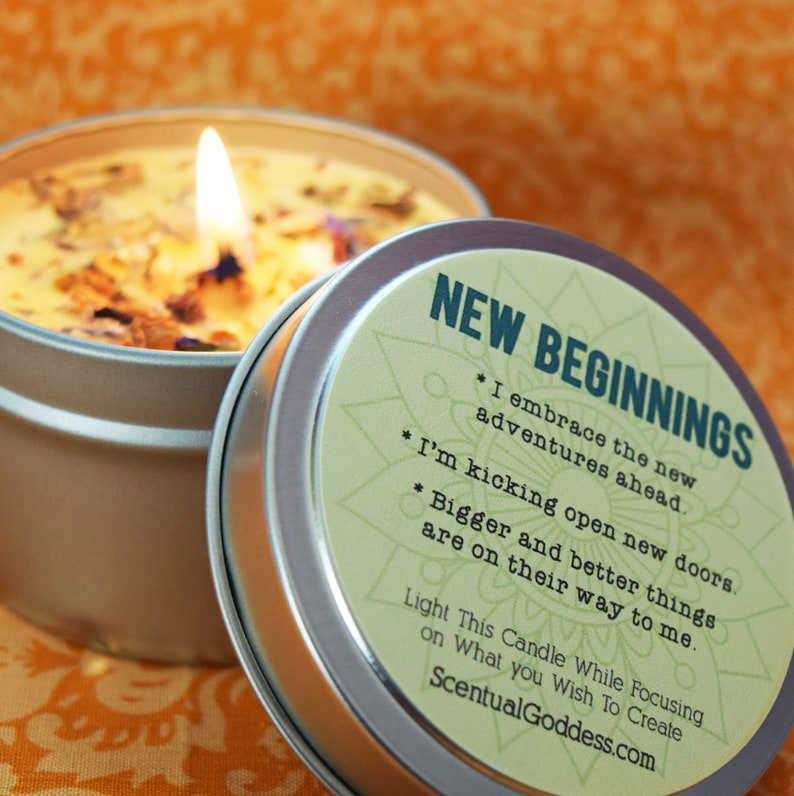 NEW BEGINNINGS Candle Set Your Intentions for a Fresh New Etsy