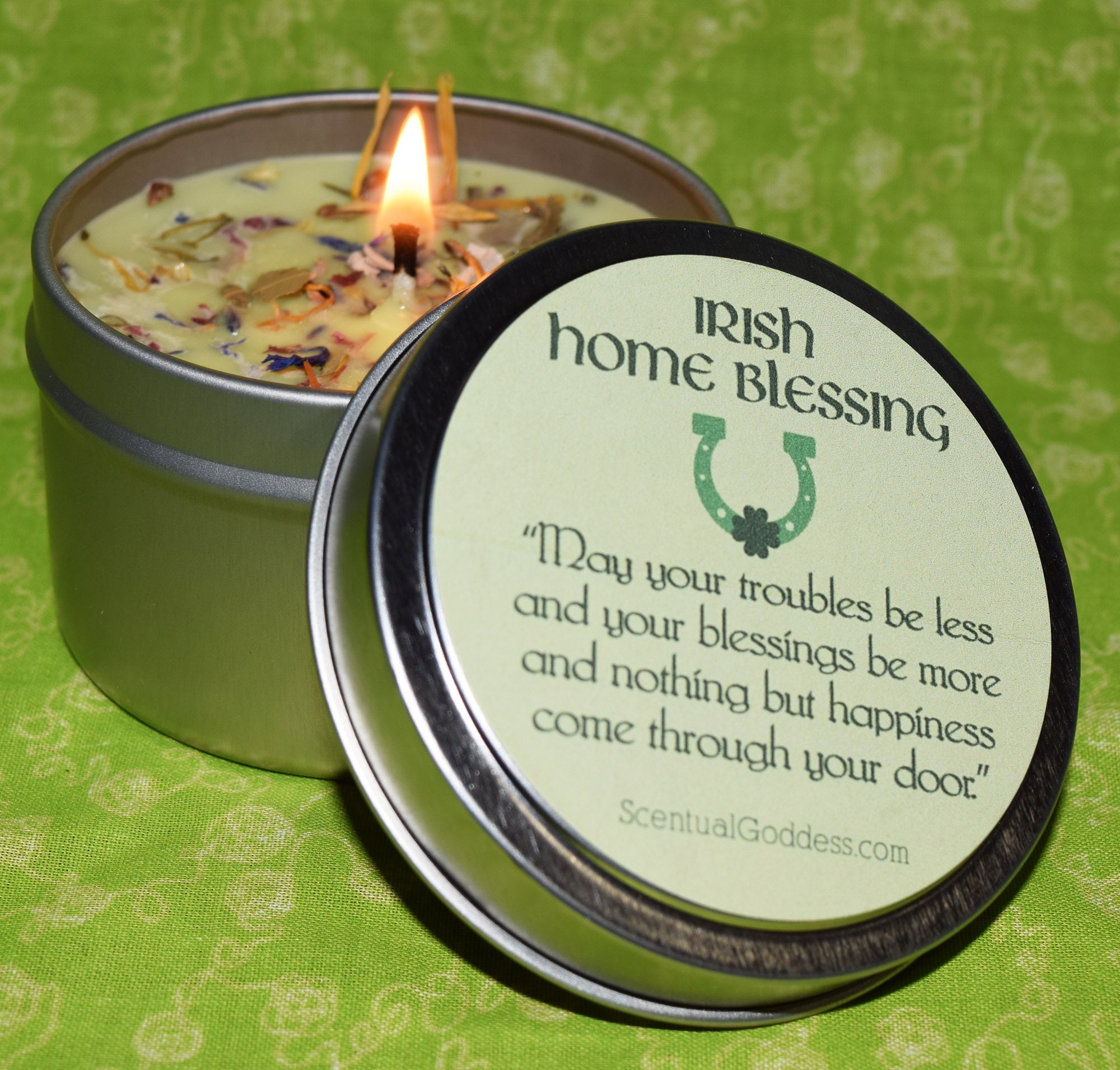 Irish Blessing Candle Irish Home Blessing Saying Lucky Etsy