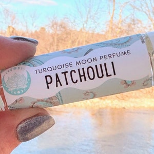 PATCHOULI Perfume Earthy Patchouli Oil Lightly Scented for Everyday Wear 70s Hippie Patchouli Unisex Cologne Handmade Perfume Turquoise Moon