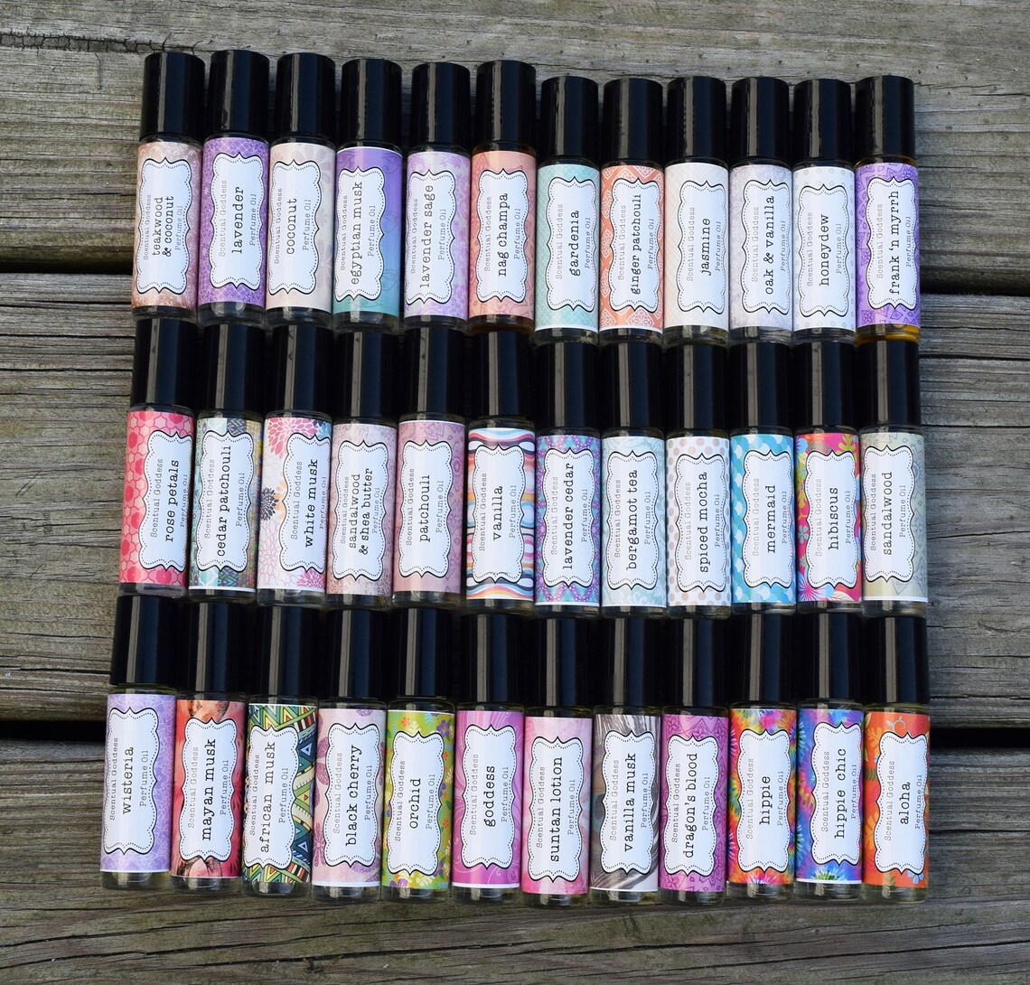 Handmade Perfume Oil 30 Scents Floral Earthy Musk & Sweet Etsy
