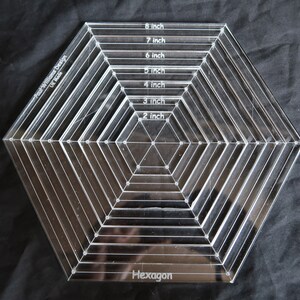 6mm Thick, 8 Inch, 200mm, Hexagonal Quilting Template Set, Stencill ...