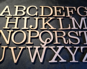 Wooden Letters and Numbers – 6mm MDF Laser Cut, 5cm to 20cm, Custom Sizes & Fonts