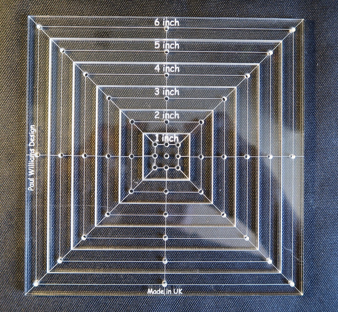 Square Quilting Template Set, Stencil, 4mm Acrylic, Paper Piecing ...