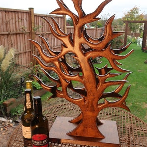 Hand made wooden wine rack, designer made, a work of art. 10 bottles, Unique. afbeelding 8