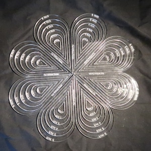 Blütenblatt Vorlage Set, Schablone, Papierfräsmaschine 4 mm Acryl, Quiltlineal und -schablonen, Weihnachtskarten und Dekorationen