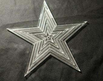 Star template stencil for christmas cards decorations crafts 6 interlocking sizes 6inces to 1 inch