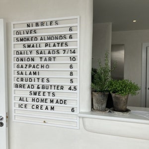 Wooden letter rail, menu, notice board, wooden rail, bullatin board, birch faced plywood, UK made, display lettering. image 5