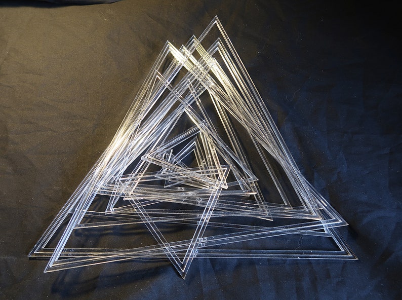 Pyramid Ruler 12 Inch Equilateral Triangle Template, Pyramid, Quilting, 23 Template ...