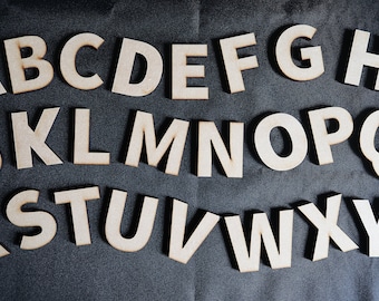 Wooden letters or numbers, laser cut letters, 6mm thick MDF, 5cm to 20cm, wood, chunky,
