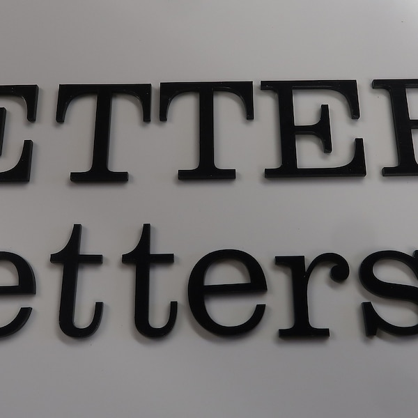 Black plastic letters or numbers, acrylic, any size or font, 3mm thick.  House names or numbers, cake toppers,  Wedding signs, table numbers