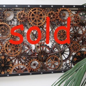 Multilayered wall art, laser cut. steam punk, industrial, Mechanical Abstract