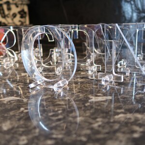 Clear acrylic letters and numbers, 4mm thick, various sizes, House names, plastic letters, plastic numbers. Weddings, table numbers. image 8