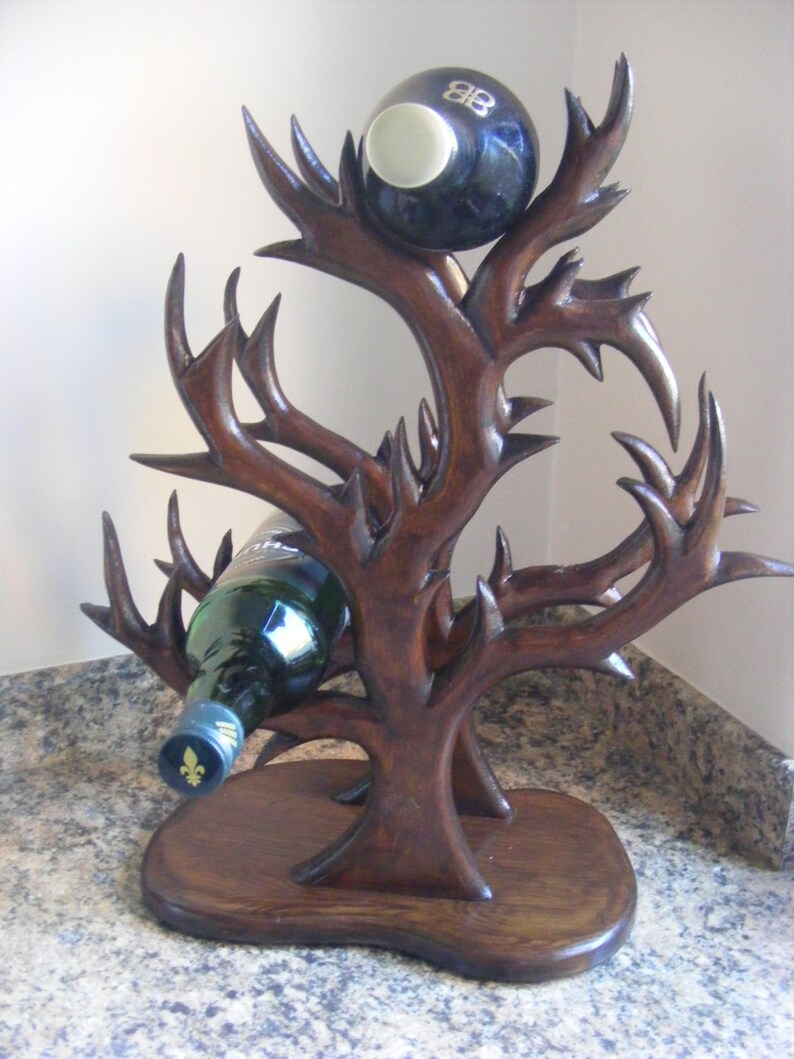 Highly unusual wine rack small 4 bottles work of art unique Etsy