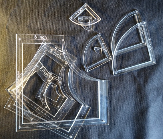 6 Stück Sechseckige Quiltvorlagen Acryl - Nählineale Mit 1/4 Zoll Nahtzugabe