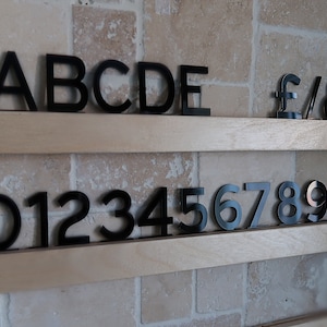 Wooden letter rail, menu, notice board, wooden rail, bullatin board, birch faced plywood, UK made, display lettering. image 1