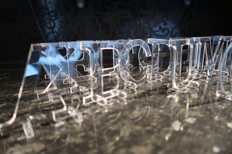 Clear acrylic letters and numbers, 4mm thick, various sizes, House names, plastic letters, plastic numbers. Weddings, table numbers. image 9