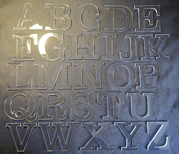 Clear acrylic letters and numbers, 4mm thick,  various sizes,  House names, plastic letters, plastic numbers. Weddings, table numbers.