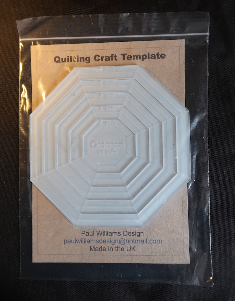 stencil Octagonal quilting 5 template set crafting quilting rulers and templates 4mm acrylic quilt making paper piecing