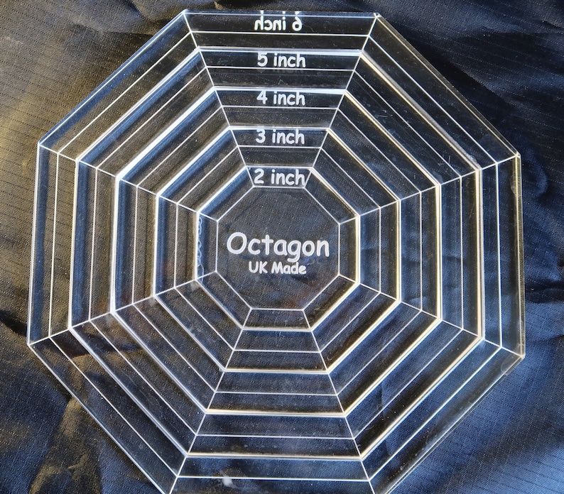 stencil Octagonal quilting 5 template set crafting quilting rulers and templates 4mm acrylic quilt making paper piecing
