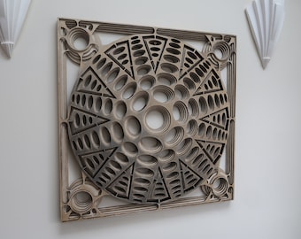 Laser cut, wall hanging, work of art, multi layer, stereowood