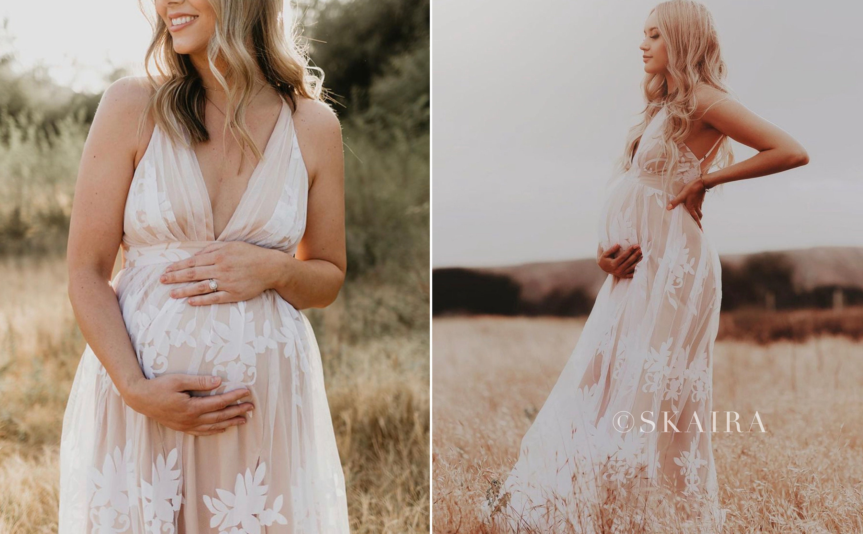 White Maternity Dress Maternity Gown 