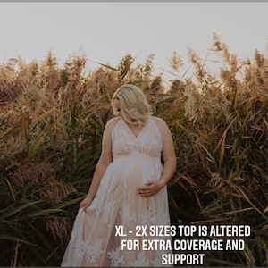 Maternity Dress For Photo Shoot Baby Shower Dress Pregnancy Photo Shoot Dress Gender Reveal Dress image 9