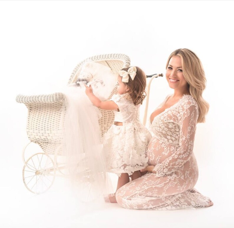 milk bath maternity lace dress