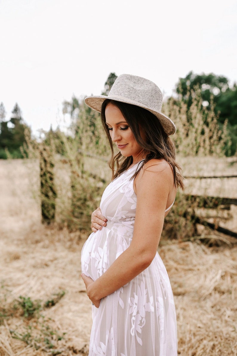 Maternity Dress For Photo Shoot Baby Shower Dress Pregnancy Photo Shoot Dress Gender Reveal Dress image 3